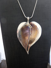 Load image into Gallery viewer, Sterling Silver Oxidised Leaf Pendant
