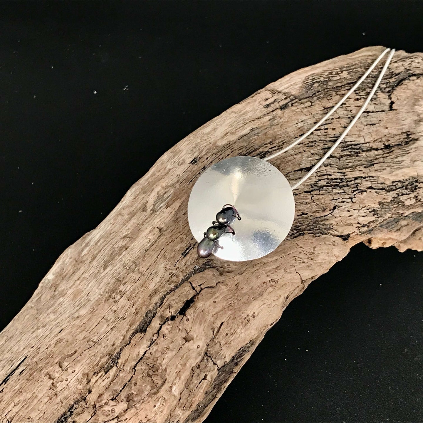 Sterling Silver Pendant with Pearls
